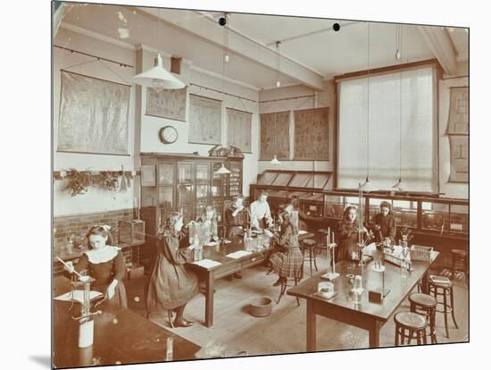 Science Class, Aristotle Road Girls School, Clapham, London, 1908-null-Mounted Photographic Print