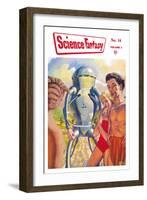 Science Fantasy: Robot with Human Friends-null-Framed Art Print