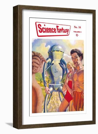 Science Fantasy: Robot with Human Friends-null-Framed Art Print