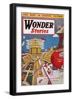 Science Fiction Cover, 1934-Frank R. Paul-Framed Premium Giclee Print