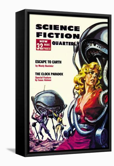 Science Fiction Quarterly: Robot Attack-null-Framed Stretched Canvas