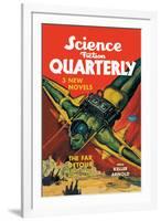 Science Fiction Quarterly: Rocket Man Attacks-null-Framed Art Print