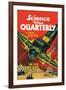 Science Fiction Quarterly: Rocket Man Attacks-null-Framed Art Print