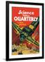 Science Fiction Quarterly: Rocket Man Attacks-null-Framed Art Print