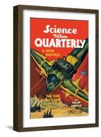 Science Fiction Quarterly: Rocket Man Attacks-null-Framed Art Print