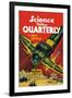 Science Fiction Quarterly: Rocket Man Attacks-null-Framed Art Print