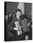 Science Student Playing the Accordian-Ed Clark-Stretched Canvas