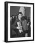 Science Student Playing the Accordian-Ed Clark-Framed Photographic Print