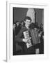 Science Student Playing the Accordian-Ed Clark-Framed Photographic Print