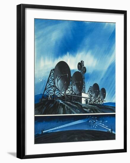 Science Survey: Radio Links Around the World-Wilf Hardy-Framed Giclee Print