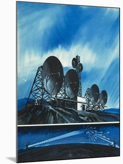 Science Survey: Radio Links Around the World-Wilf Hardy-Mounted Giclee Print