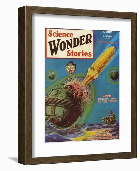 Science Wonder Stories, 1929, USA-null-Framed Giclee Print