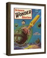 Science Wonder Stories, 1929, USA-null-Framed Giclee Print