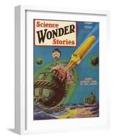 Science Wonder Stories, 1929, USA-null-Framed Giclee Print