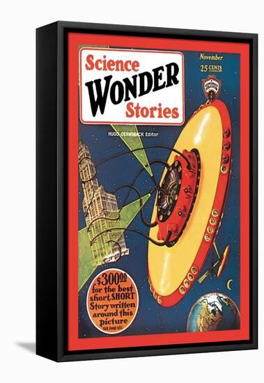 Science Wonder Stories: Invasion of the Landmark Snatchers-null-Framed Stretched Canvas
