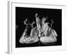 Scientist Examining Sample Mold Strains-null-Framed Photographic Print