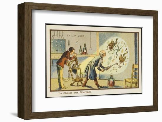 Scientist Studies Microbes-Jean Marc Cote-Framed Photographic Print