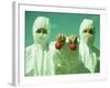 Scientists Holding GM Tomatoes-Cristina-Framed Photographic Print