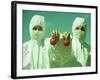 Scientists Holding GM Tomatoes-Cristina-Framed Photographic Print