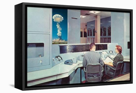 Scientists Watching Nuclear Blast-null-Framed Stretched Canvas