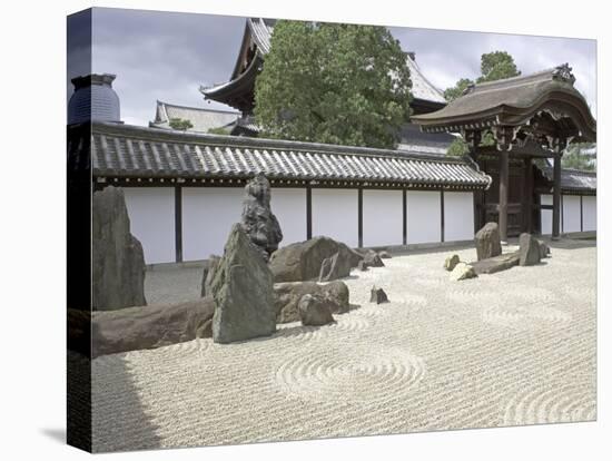 Scilent Stone Garden, Kyoto, Japan-Shin Terada-Stretched Canvas