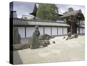 Scilent Stone Garden, Kyoto, Japan-Shin Terada-Stretched Canvas