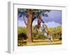 Scimitar Cat Attacking a Hominid-Mauricio Anton-Framed Photographic Print