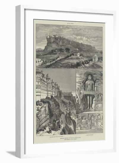 Scindia's Fortress of Gwalior, Central India-William 'Crimea' Simpson-Framed Giclee Print