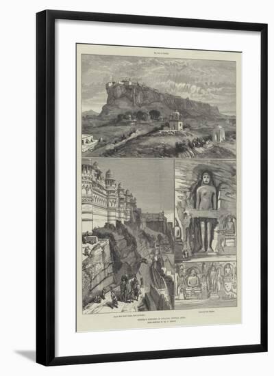 Scindia's Fortress of Gwalior, Central India-William 'Crimea' Simpson-Framed Giclee Print