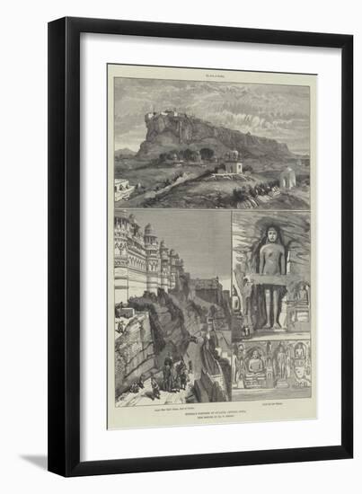 Scindia's Fortress of Gwalior, Central India-William 'Crimea' Simpson-Framed Giclee Print