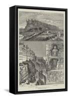 Scindia's Fortress of Gwalior, Central India-William 'Crimea' Simpson-Framed Stretched Canvas