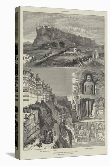 Scindia's Fortress of Gwalior, Central India-William 'Crimea' Simpson-Stretched Canvas