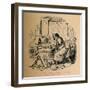 'Scipio Aemilianus cramming himself for a Speech after a hearty Supper', 1852-John Leech-Framed Premium Giclee Print