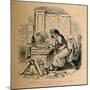 'Scipio Aemilianus cramming himself for a Speech after a hearty Supper', 1852-John Leech-Mounted Premium Giclee Print