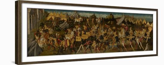 Scipio Africanus Defeating Hannibal, C.1470 (Tempera on Fabric Mounted on Panel) (See also 488155)-Biagio D'Antonio-Framed Premium Giclee Print