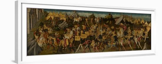 Scipio Africanus Defeating Hannibal, C.1470 (Tempera on Fabric Mounted on Panel) (See also 488155)-Biagio D'Antonio-Framed Premium Giclee Print