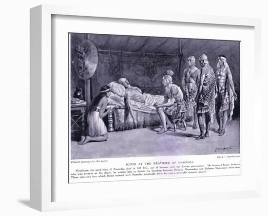 Scipio at the Deathbed of Masinissa-A.C. Weatherstone-Framed Giclee Print