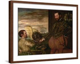 Scipio Clusone with a Dwarf Valet-Jacopo Robusti Tintoretto-Framed Giclee Print