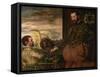 Scipio Clusone with a Dwarf Valet-Jacopo Robusti Tintoretto-Framed Stretched Canvas