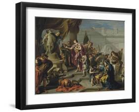 Scipio Paying Homage to Mars-Giovan Battista Pittoni-Framed Giclee Print