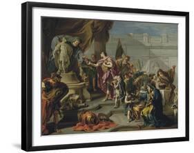 Scipio Paying Homage to Mars-Giovan Battista Pittoni-Framed Giclee Print