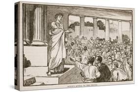 Scipio's Appeal to the People (Litho)-English-Stretched Canvas