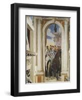 Scipio's Mercy, Scipio with a Group of Horsemen, 1569-70-Giovanni Battista Zelotti-Framed Giclee Print