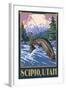 Scipio, Utah - Fisherman Scene-Lantern Press-Framed Art Print
