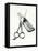 Scissors And Comb-Boyan Dimitrov-Framed Stretched Canvas