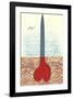 Scissors as Monument (No text)-Claes Oldenburg-Framed Collectable Print