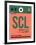 SCL Santiago Luggage Tag I-NaxArt-Framed Art Print