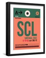 SCL Santiago Luggage Tag I-NaxArt-Framed Art Print