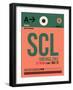 SCL Santiago Luggage Tag I-NaxArt-Framed Art Print