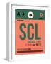 SCL Santiago Luggage Tag I-NaxArt-Framed Art Print